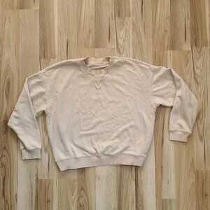 Vuori Sedona Crew Sweatshirt Women's size S Beige Cotton